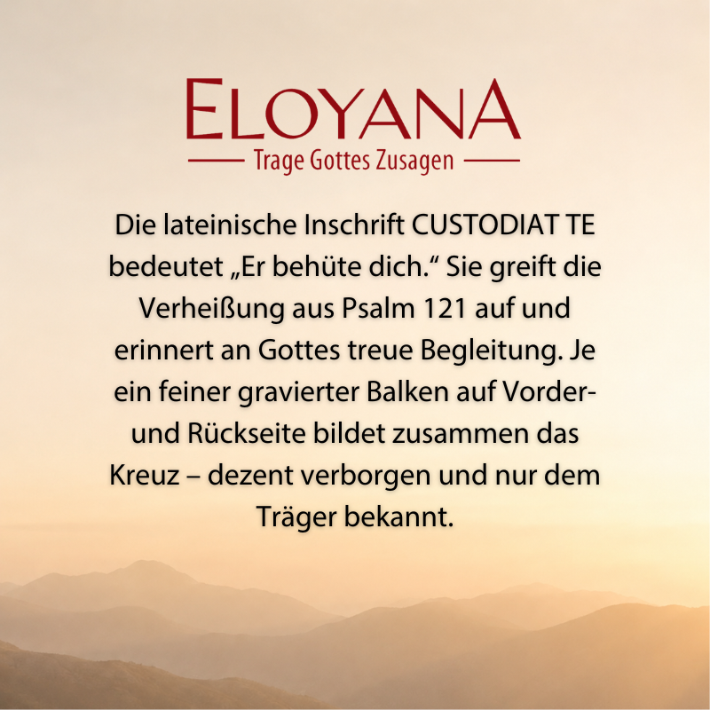 CUSTODIAT TE Anhänger mit Kette – Vergoldetes 925 Silber