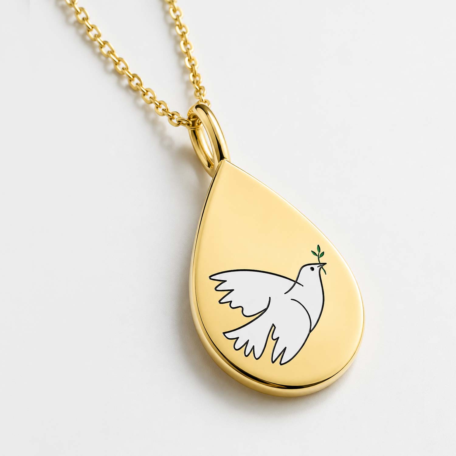 Heilig Geist „Picasso“ Taube – Medaille in Tropfenform