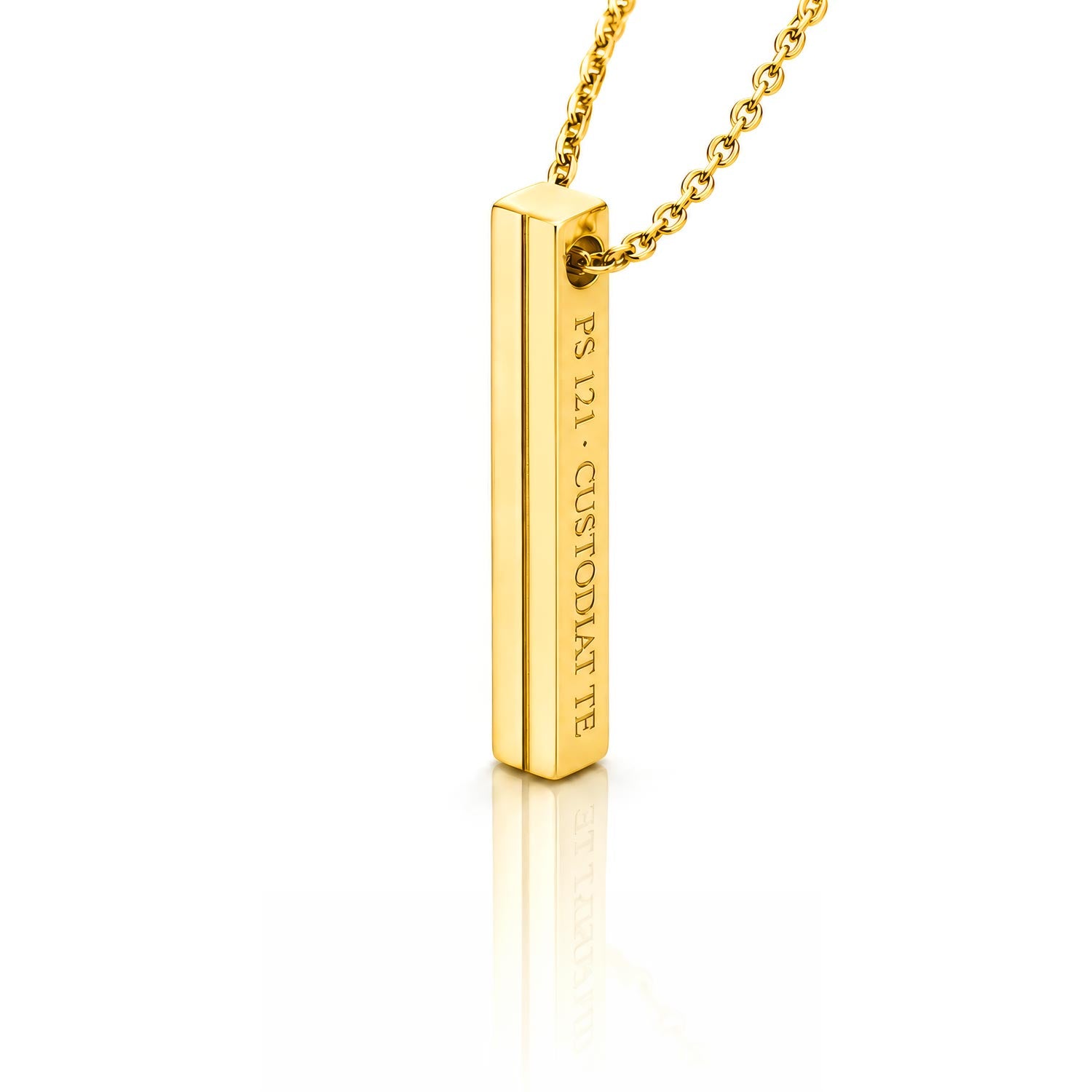 CUSTODIAT TE Anhänger mit Kette – Vergoldetes 925 Silber